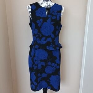 Joe Fresh Black and Blue Patterned Dress